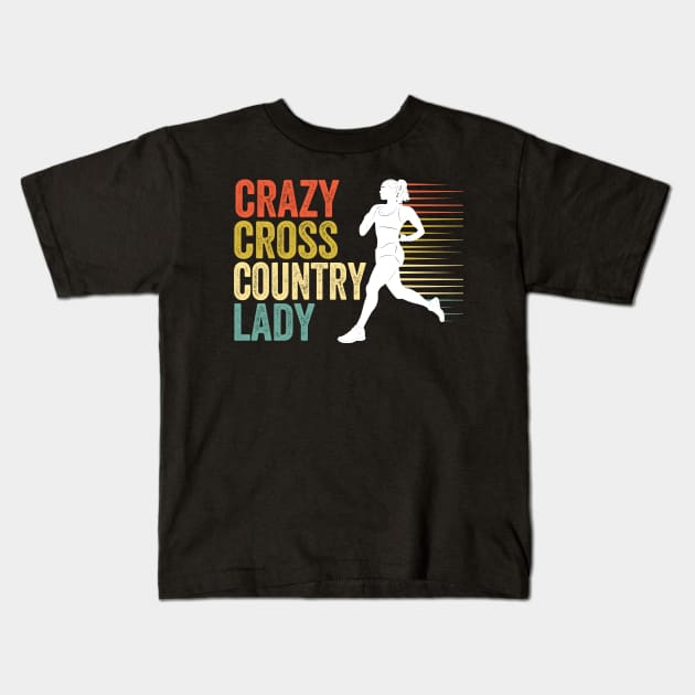 XC Cross Country Runner Coach Kids T-Shirt by BOOBYART